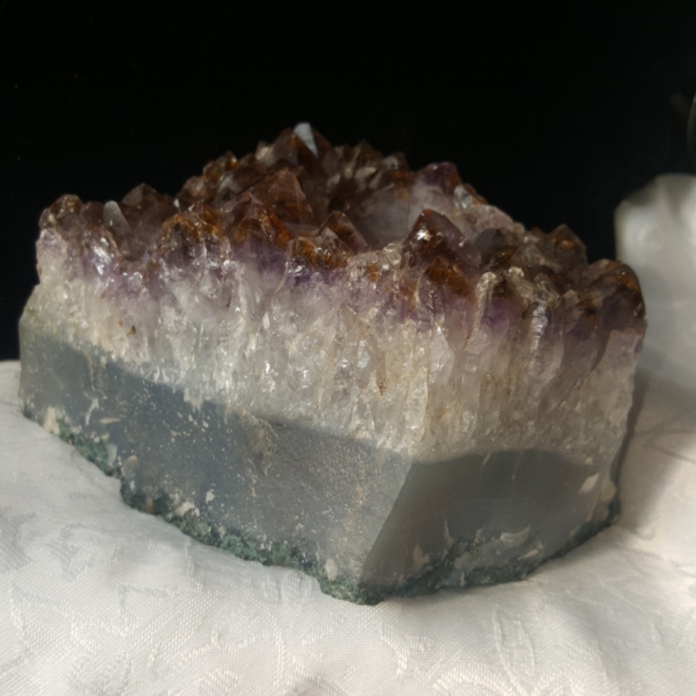 Large Natural ClusterAmethyst Purple Candle Holder - Picture 5 of 6
